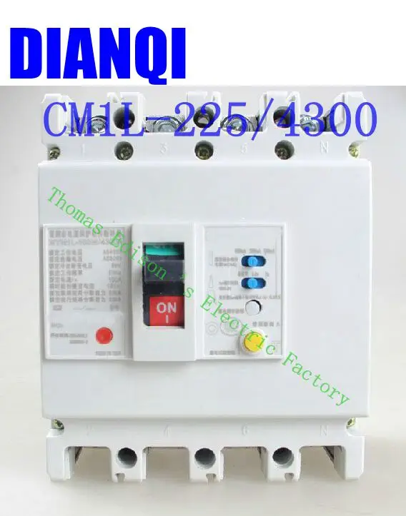 

CM1L-225/4300 MCCB 100A 125A 160A 180A 200A 225A molded case circuit breaker CM1L-100 Moulded Case Circuit Breaker
