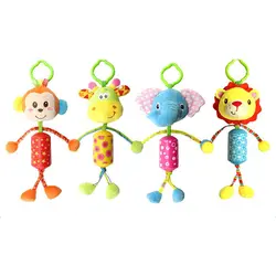 Infant Toys Monkey/Слон/Олень/Свинья Мобильная Детские Плюшевые Игрушки Кровать Ветер Куранты Погремушки Колокол Игрушка Коляска для