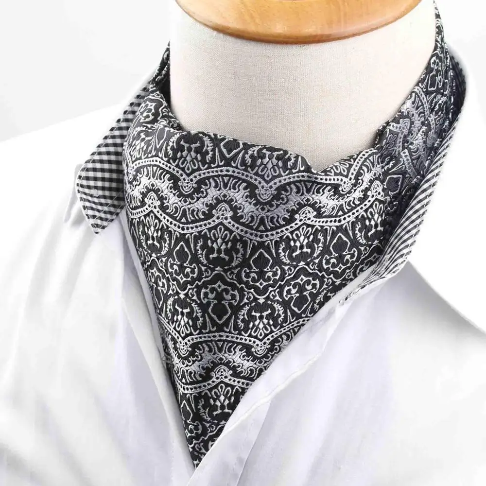 Мужской винтажный галстук, формальный галстук Ascot, резинка для волос, британский узор в горошек, джентльмен, полиэстер, шелковый галстук для шеи, роскошный - Цвет: 34