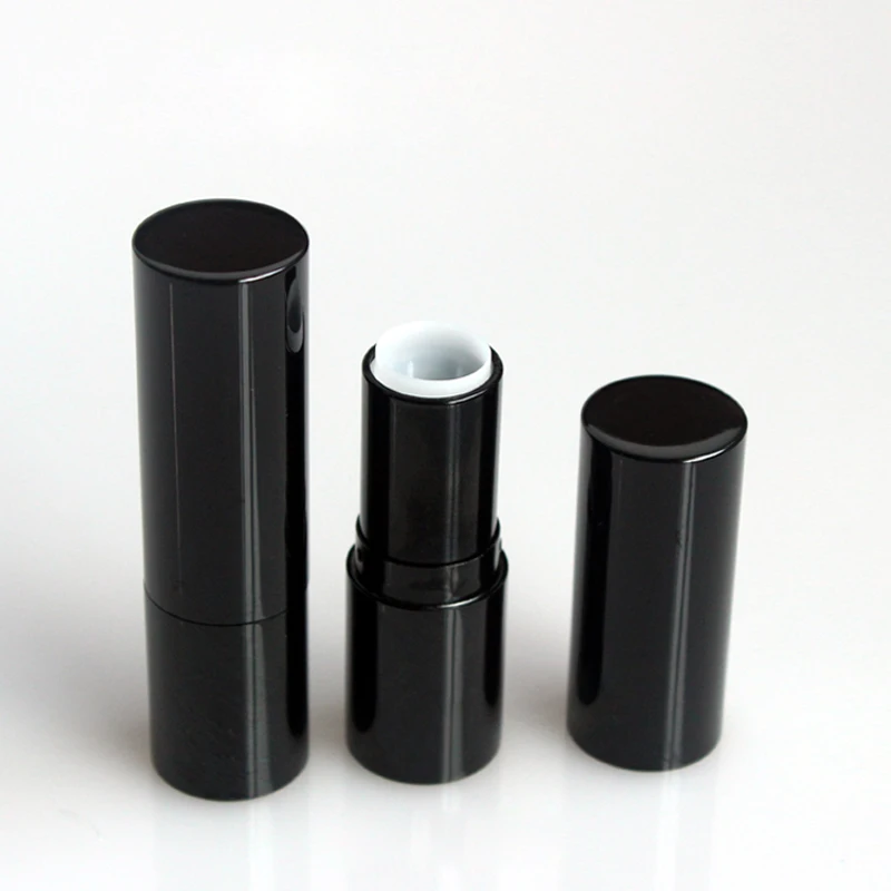 12.1mm 50pcs/lot aluminum black round lipstick tube,empty lip stick