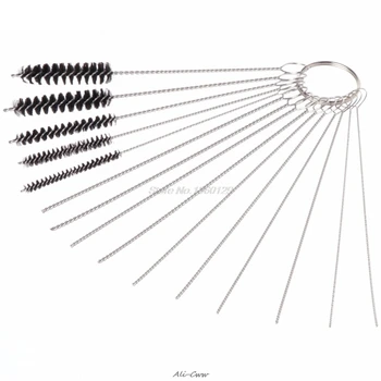 

New Carburetor Carbon Dirt Jet Remove 10 Cleaning Needles + 5 Brushes Cleaning Tool Kit AUG29 Dropship