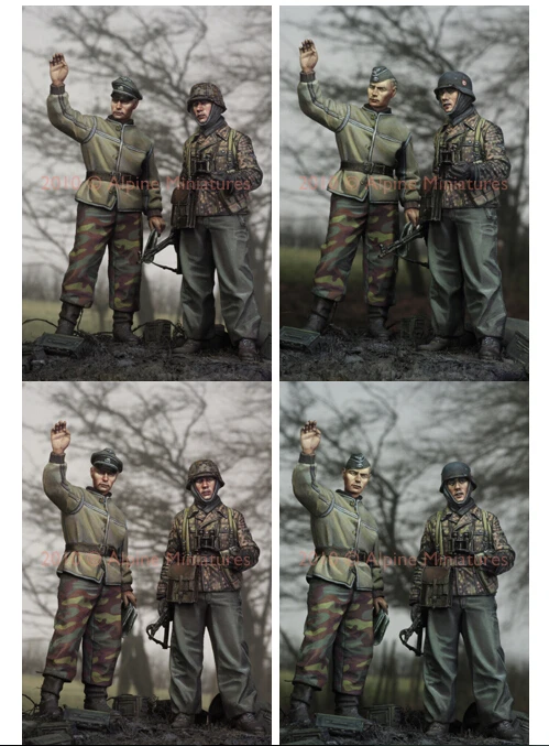

New Unassembled 1/ 35 LAH in the Ardennes (2 Figures) Figure Resin Kit DIY Toys Unpainted kits