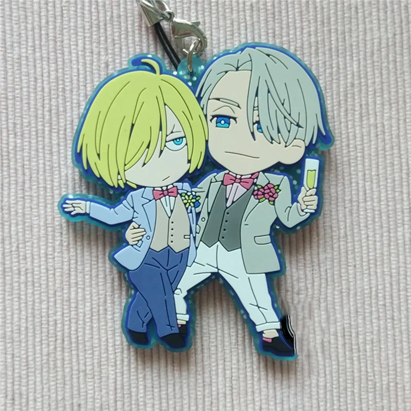 1 шт. Забавный аниме брелок Yuri On Ice Victor Plisetsky для телефона ремень Женская