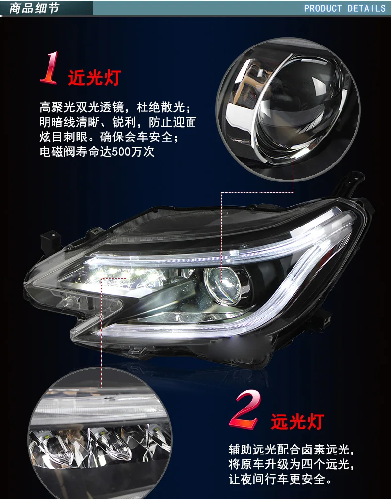 HID, 2014 ~ 2016, автомобильный Стайлинг для Reiz фар, Cruiser, RAV4, camry, Hiace, sienna, yaris, Tacoma, Reiz Головной фонарь; Mark X