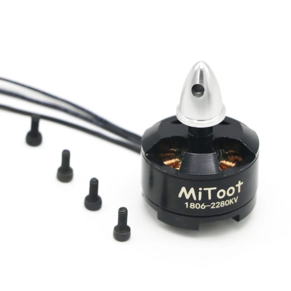 Lot de deux moteurs brushless 1806 2280KV, un sens horaire et un antihoraire, pour drone 200-300mm.