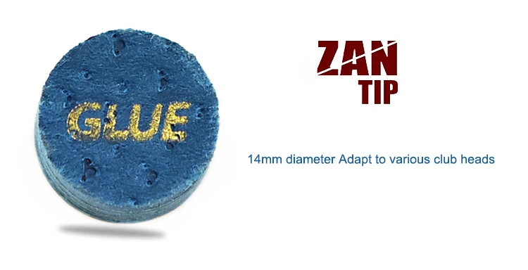 ZAN 14 мм синий наконечник бильярдный кожаный кий наконечник S/M/H 8 слоев кожаный бильярдный бассейн поставки профессиональные аксессуары Китай