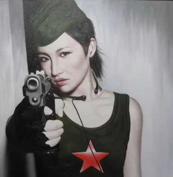 

Canvas Oil Paintings for Living room Contemporary Art Painting Sexy Girl 100% Hand Painted Portrait Modern Home decor 90x90cm