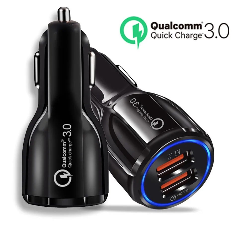 

USB Car Phone Charger For Iphone X XR XS MAX Car-charger Micro USB Type C Cable Fast Quick Charge For Xiaomi Huawei SONY