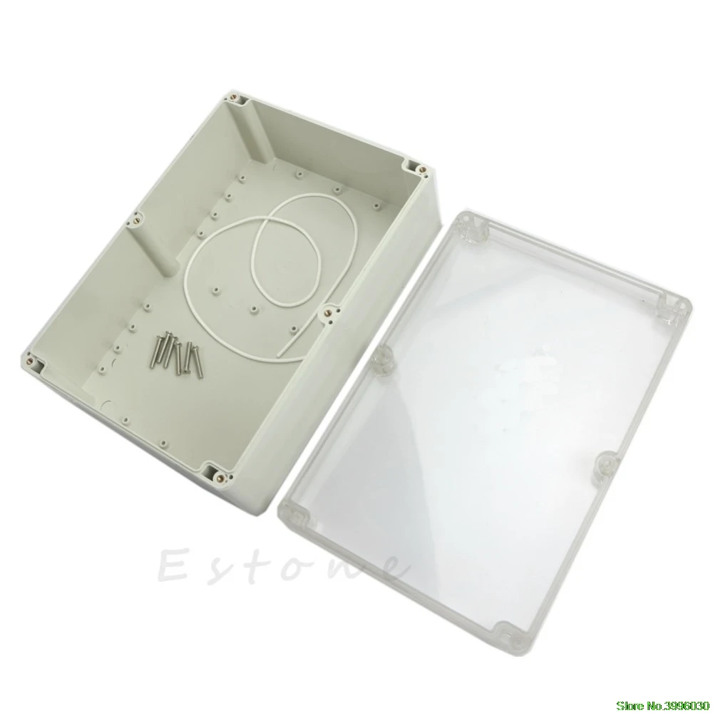 

Waterproof Clear Electronic Project Box Enclosure Plastic Case 265x185x95mm