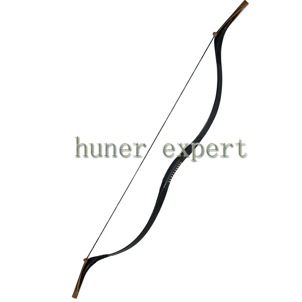 

A 55lbs outdoor archery recurve bow AMO length 54 inch snakeskin material wooden hunting horsebow LH or RH