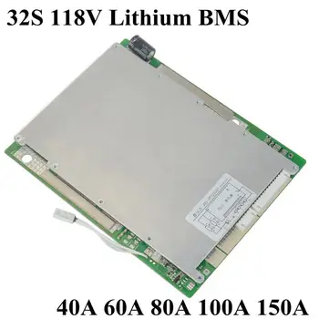 

32S Lithium 40A 60A 80A 100A 120A 150A Li Ion BMS with LED Balanced Light Safety Display for Electric Bike Solar Energy Battery