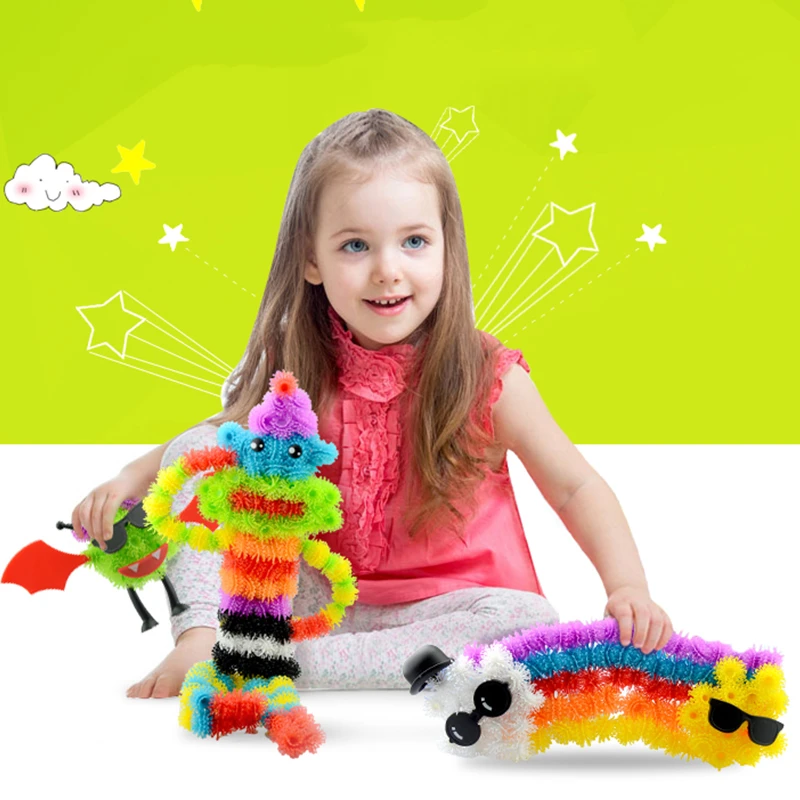 

300/600 Pieces 3D Puzzle Building Blocks Magic Puffer Ball Accessories Mega Pack Animals DIY Assembling Toy Sets Gift For Kid