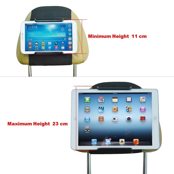 Reyann Универсальный автомобильный держатель на подголовник для всех 7 дюймов до 10 дюймов планшетов iPad, iPad mini, iPad Air, iPad Pro и других планшетов