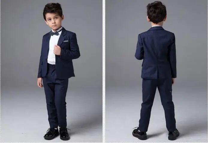  2017 new arrival fashion baby boys kids blazers boy suit for weddings prom formal navy blue dress w