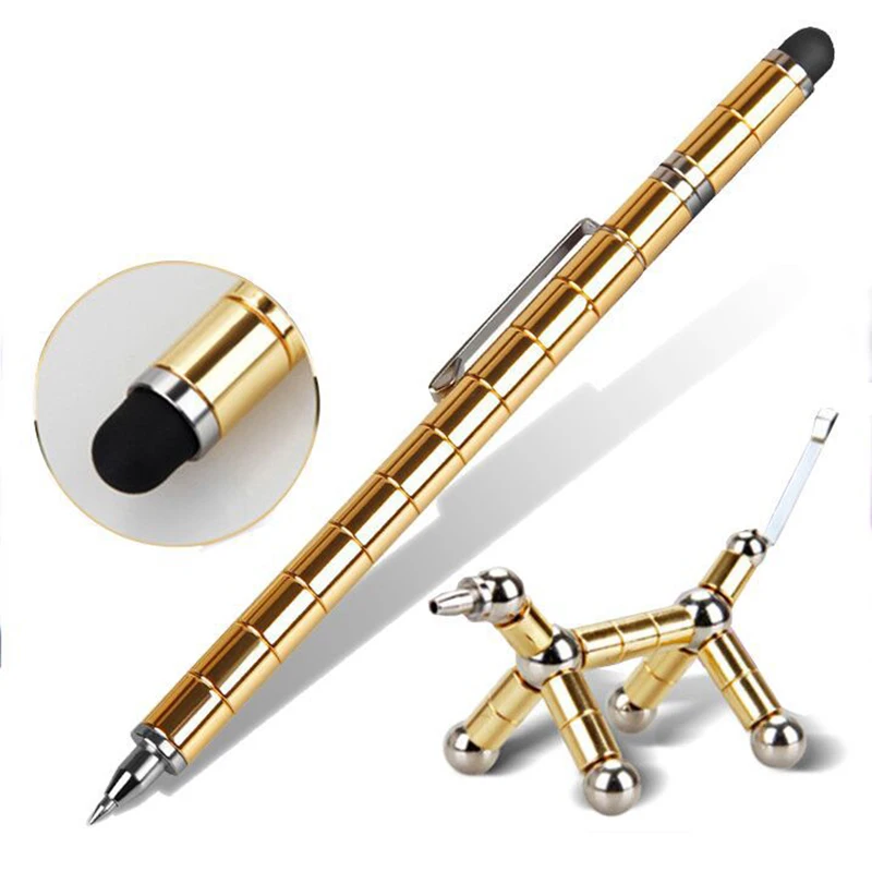 

Modular Polar Pen Magnetic Magnets Ball TOY Touch Pen Mobile Phone Holders & Stands With 12 Steel Balls Adult TOY Gift Hot