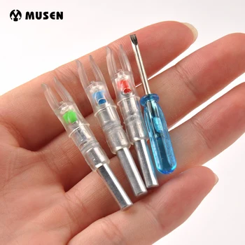

3pcs/lot Lighted Arrow Nock Led Lighted in Red/Green/Blue with Screwdriver Arrow Nock for 6.2mm Shaft Archery Hunting Shooting