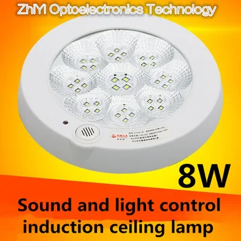 

AC180-260V sound and light control 8W led ceiling lamp aisle balcony dedicated ceiling light 5-8M sensing distance led light