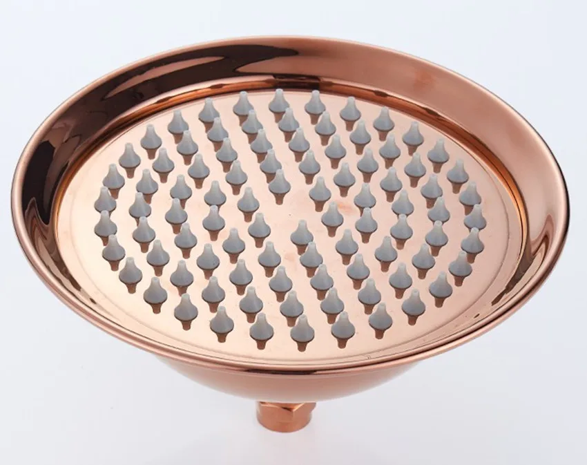 Rose gold Homedec Роскошная настенная в античном стиле " латунь ванная комната насадка душа кран(золото, роза, хром - Цвет: Rose gold