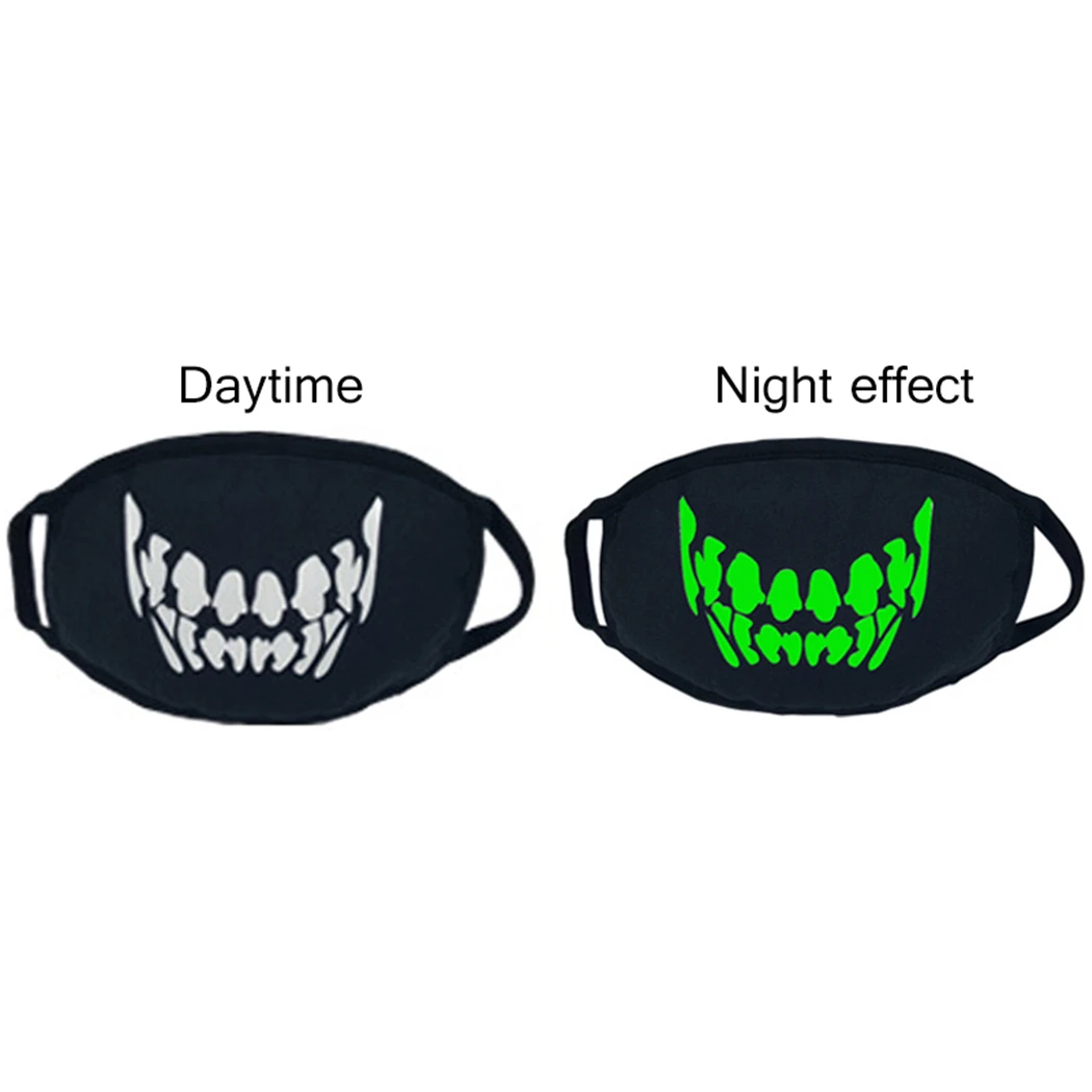 Черный световой хлопок респиратор зубов личности туманной погоды модная маска для лица страшная маска для вечерние Рождественский Декор - Цвет: 4