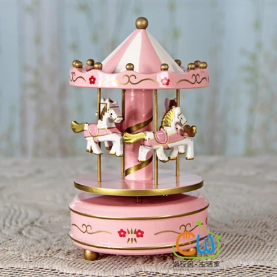 Merry-go-round деревянная музыкальная карусель коробка ручная коленчатая музыкальная шкатулка небо город Качалка лошадь ребенок подарок любимым на день рождения FG38 - Цвет: 18