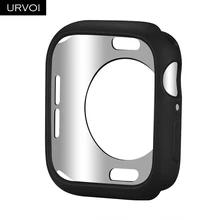 URVOI протектор для apple watch полный ТПУ чехол серии 5 4 3 2 ремешок силиконовый бампер для iWatch крышка Современная матовая цветная живопись