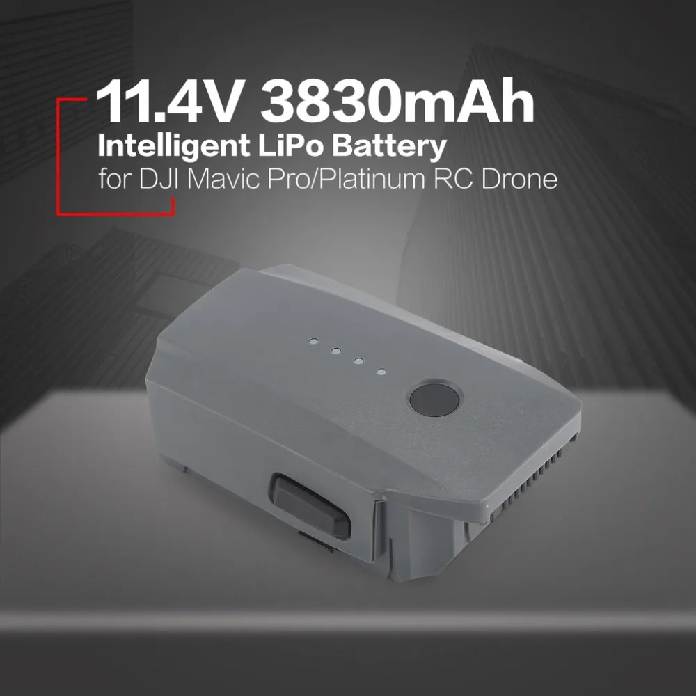

Intelligent LiPo Drone Battery Max 27 min Flights time 11.4V 3830mAh 3S for DJI Mavic Pro Platinum FPV Quadcopter RC air Drone