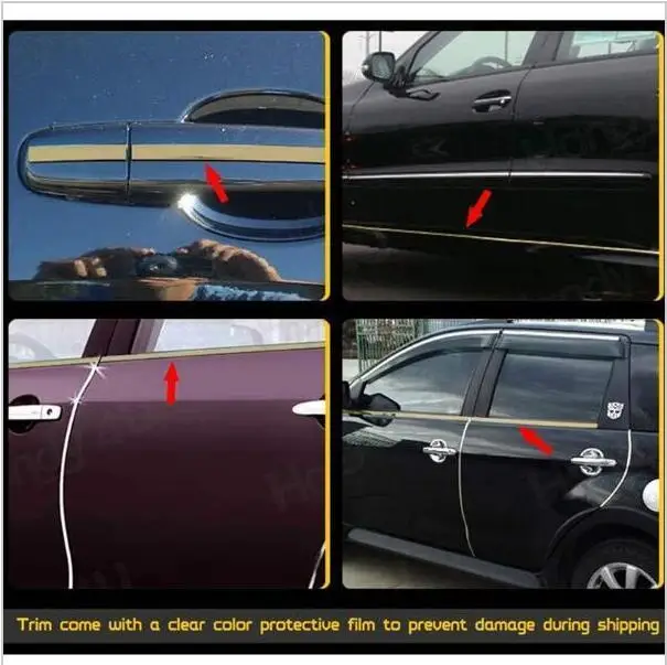Car styling Width 10MM Chrome Trim Styling Car Sticker Molding Strip Exterior Interior Decoration 1M /2M /3M /5M /10M/15M Car styling Width 10MM Chrome Trim Styling Car Sticker Molding Strip Exterior Interior Decoration 1M /2M /3M /5M /10M/15M