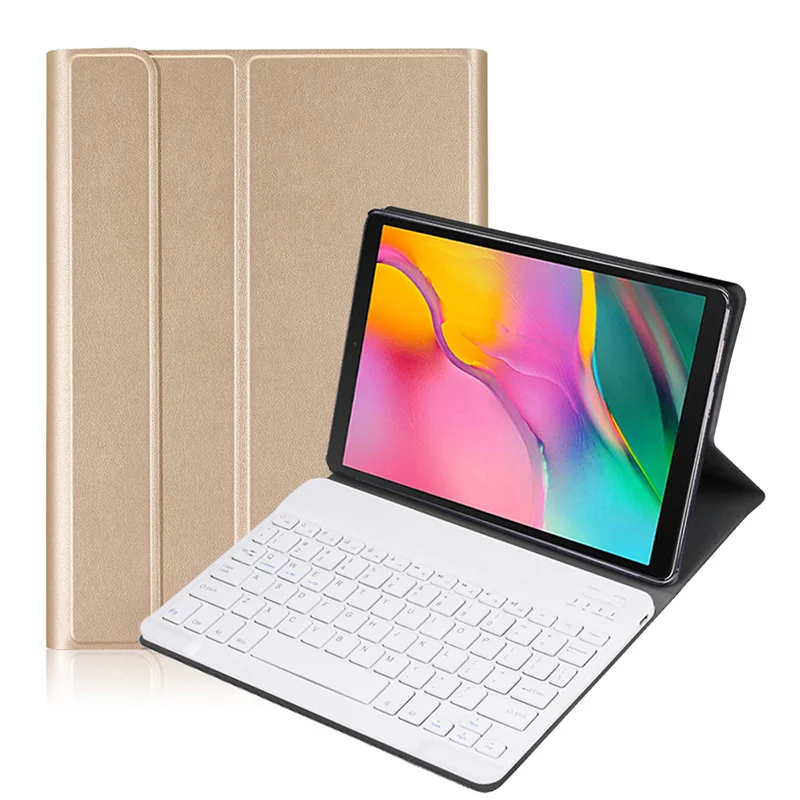 BOZHUORUI для samsung Galaxy Tab S5E 10," планшет SM-T720 SM-T725 Съемная Беспроводная Bluetooth клавиатура pu кожаный чехол - Цвет: Streamer gold