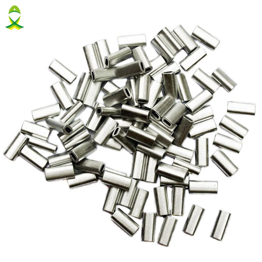 JSM 100 pcs/lot Barrel Crimping Sleeves Aluminum Alloy Crimp sea