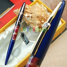 PICASSO 988 WORLD PEACE BLUE HOODED F NIB FOUNTAIN PEN WITH ORIGINAL BOX