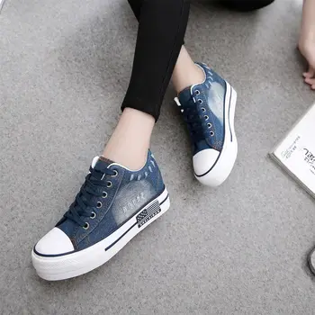 

Women shoes solid sneakers women 2019 new fashion breathable canvas casual shoes lace-up comfortable female footwear shoes woman