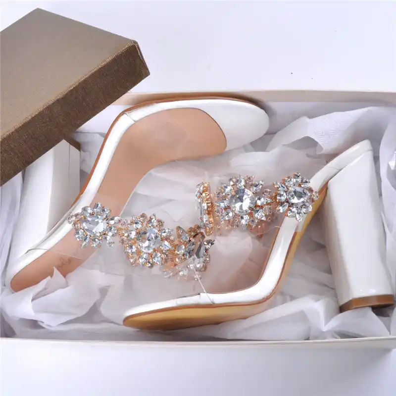 rhinestone mule heel