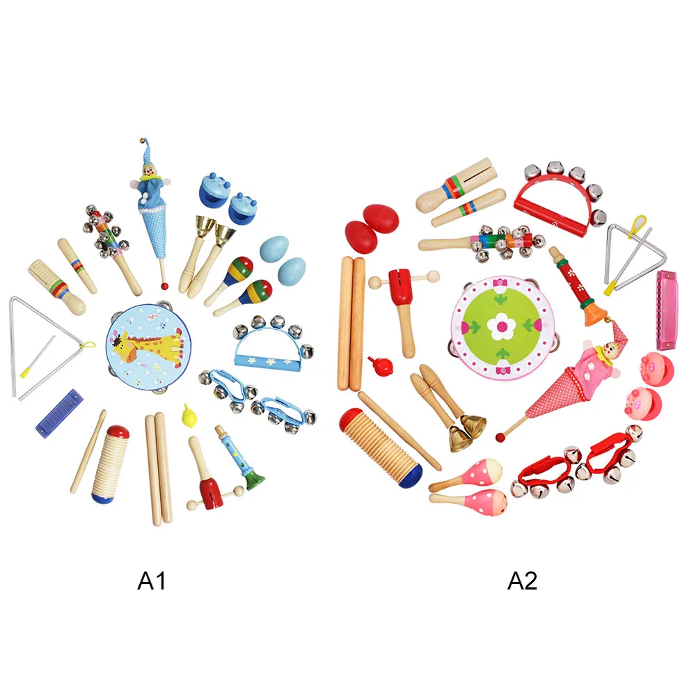 22 шт., музыкальные инструменты для малышей, детская игрушка, деревянная перкуссия, 2019, инструменты, игрушки для детей, мальчиков, девочек