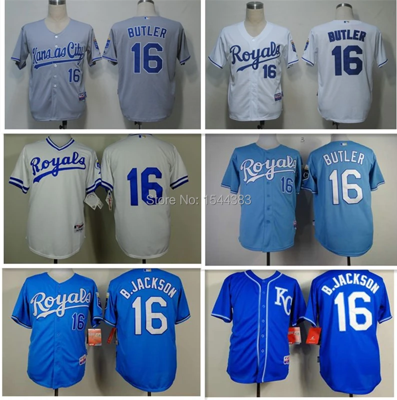 cheap Baseball jerseys kansas city royals 16 butler lt.blue b.jackson