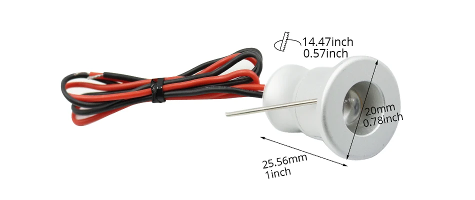 Hinnixy светодиодный мини IP65 водонепроницаемый точечный светильник для шкафа DC12V 15 мм отверстие под шкаф дисплей для ювелирных изделий Встраиваемая лампа