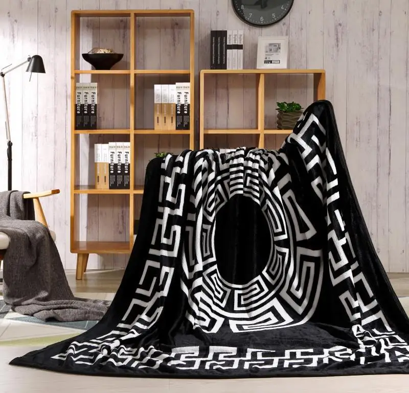 Billig Basis katze geometrische design von niedlichen bären bett decke nickerchen kinder vorhanden bettwäsche Mode und persönlichkeit Japanisch Englisch