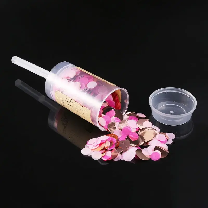 

Round Sequin Confetti Push Pop Container Wedding Birthday Anniversary Party Favors Supplies Decor