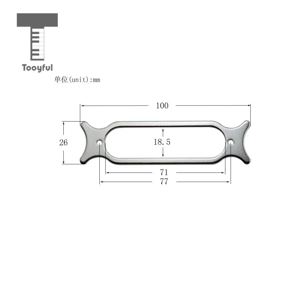 Tooyful Durable 1 Piece Metal Single Coil Pickup Mounting Ring Plates Frame Silver for Electric Guitar Parts