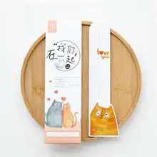 30 шт./упак. милые животные вместе закладки бумажные маркеры рекламные подарочные канцелярские пленки Bookmarks для книжных маркеров