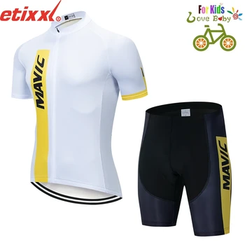 

2019 mavic Pro Team Kids Short-sleeved Cycling Jersey Suit Ciclismo Bicycle Suit MTB Bicycle Jersey Uniform Cycling Clothing