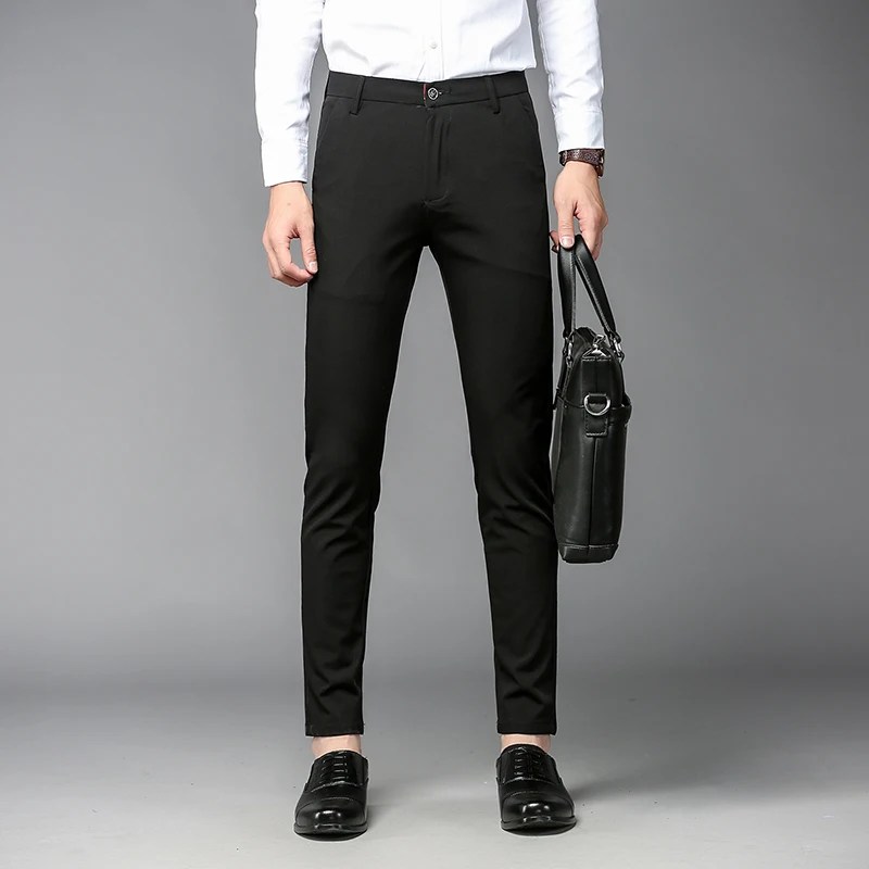 2017 Spring Men Suit Pants Mens Silk Trousers Business Men's Pant Western Style Pants Formal