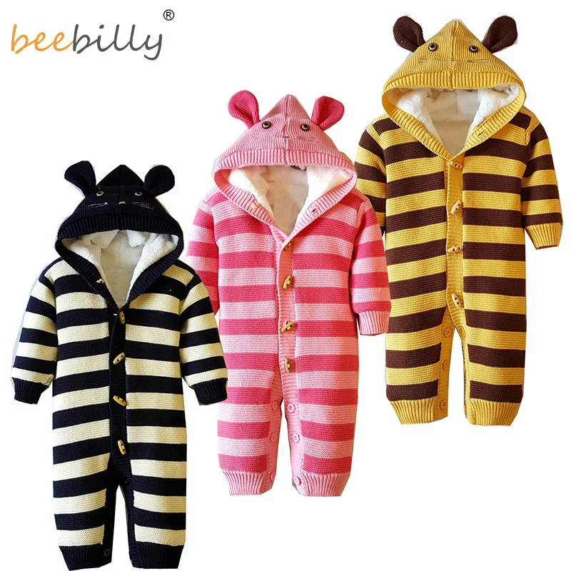 Baby Autumn Romper Newborn Baby Girl Long Sleeve Cotton Knitted Sweater