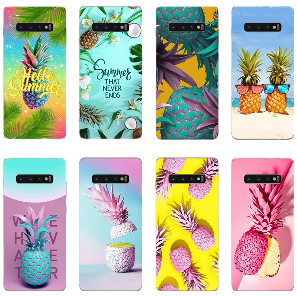 

Pink Pineapple Golden Pineapple Soft Silicone TPU Phone Cover Case for Samsung Galaxy A30 A50 A10 2019 A3 A5 A8Plus A750 2018