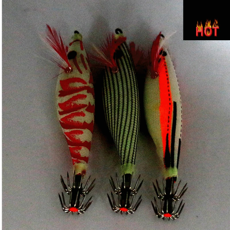 Plastic shrimp lure octopus Squid jig fishing lures Squid hooks Artificial hard bait Sea fishing