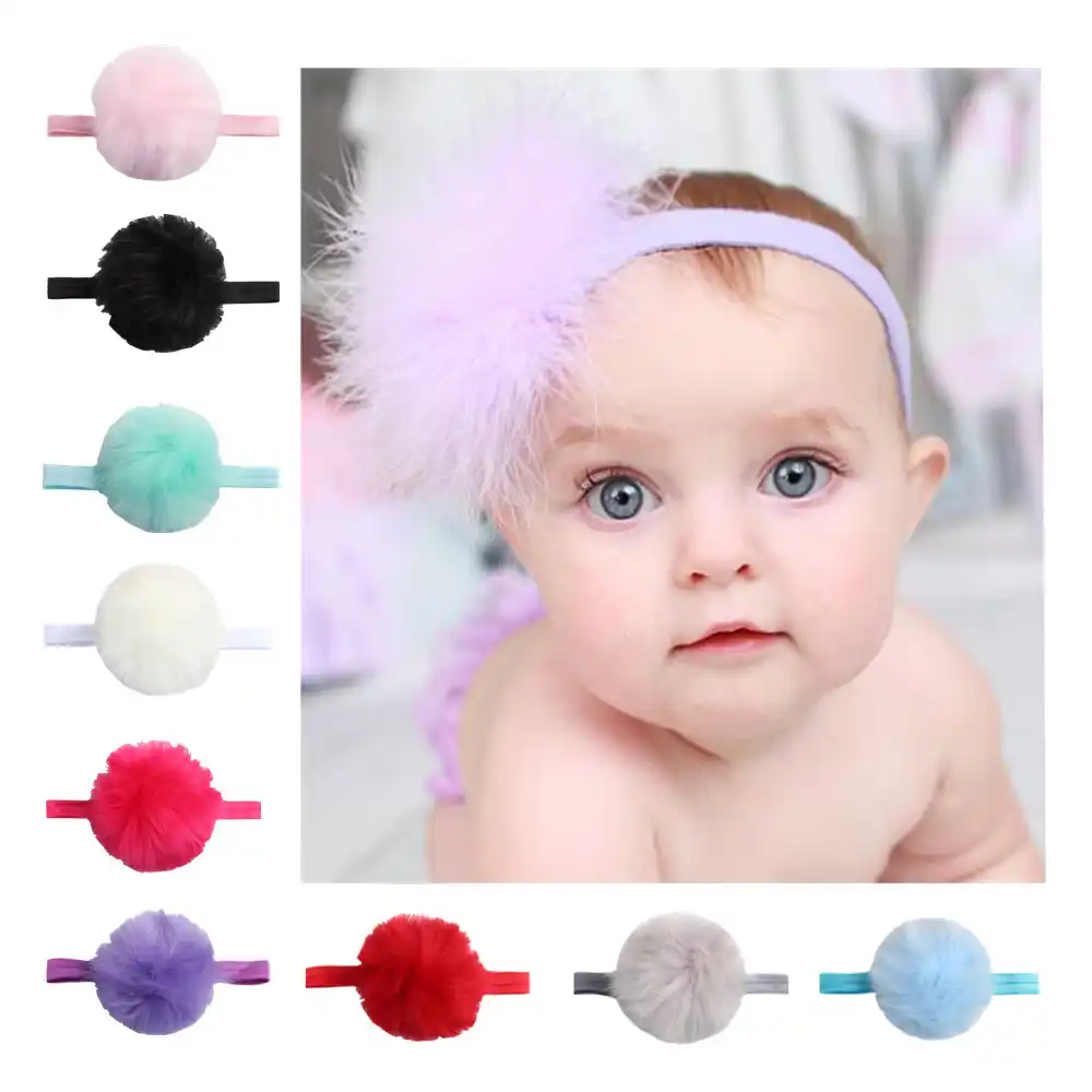 pom pom baby headband