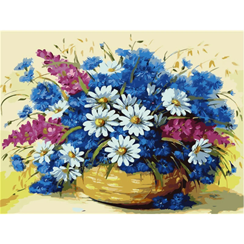 

Oil Painting Flower Series Pictures By Numbers Oil Paint Wall Art Pictures Decor For Home Decoration