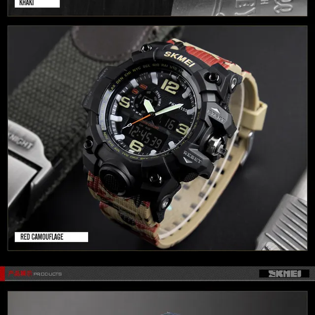SKMEI Top Marka Sport Watch mężczyźni Military Digital zegarki 5Bar wodoodporne Dual Display zegarki na rękę Relogio męski 1155 tanie i dobre opinie Quartz Wristwatches Klamra Okrągłe Chronograph Stop Watch Week Display Swim Alarm Complete Calendar LED display Shock Resistant Multiple Time Zone Water Resistant Back Light SKMEI Top Marka Sport Watch mężczyźni Military Digital zegarki 5Bar wodoodporne Dual Display zegarki na rękę Relogio męski 1155 tanie i dobre opinie Quartz Wristwatches Klamra Okrągłe Chronograph Stop Watch Week Display Swim Alarm Complete Calendar LED display Shock Resistant Multiple Time Zone Water Resistant Back Light