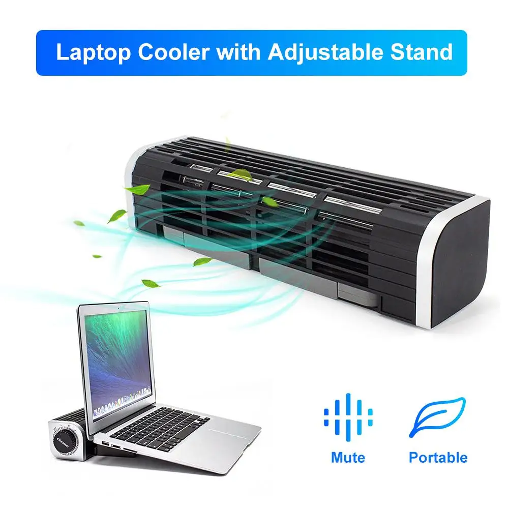 

Laptop Tablet Phone Power Cooler External USB Cooling Fan with Adjustable Stand