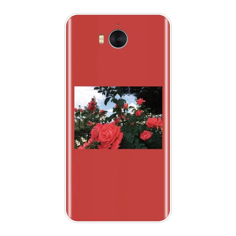 Силиконовый чехол для телефона huawei Y3 Y5 Y6 Y7 2017 II Pro мягкий с желтым цветком девочки