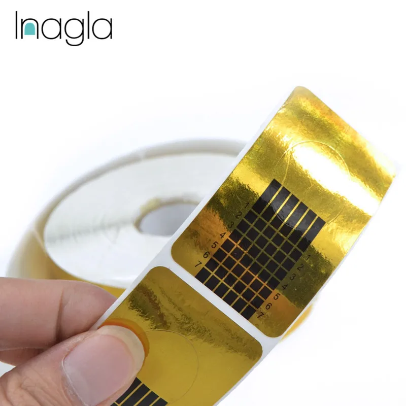 Inagla 100 шт. наклейка с удлинителем для ногтей профессиональные акриловые ногти